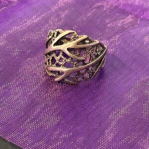 9.25 Sterling Silver Branchy Large Statement Ring Size 7.5